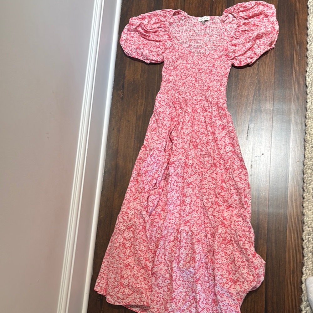 Moon River Pink Ruffled Tiered Sundress